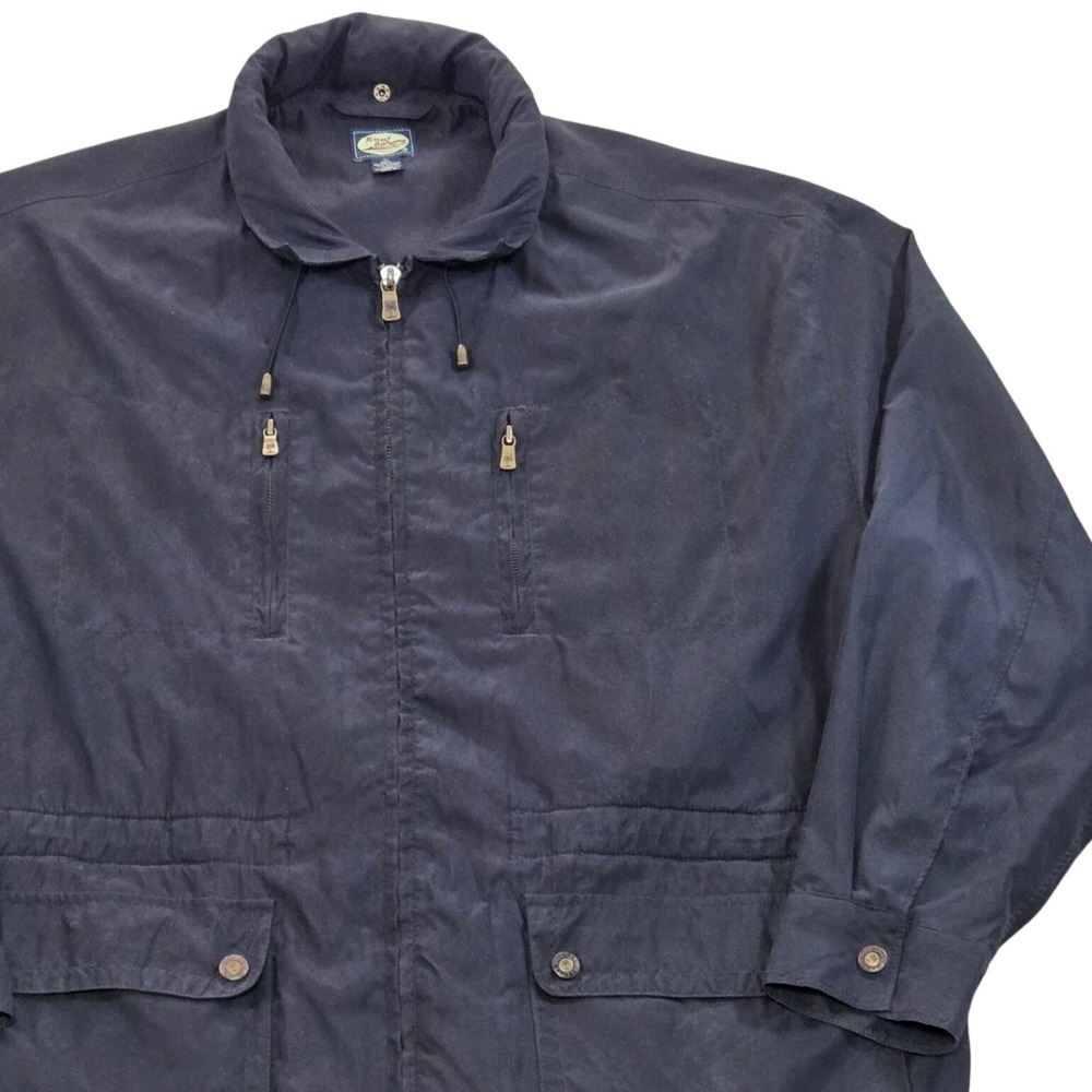 VTG Tommy Bahama Men's XL Field‎ Jacket Full Zip Hooded Fleece Lined Soft Shell